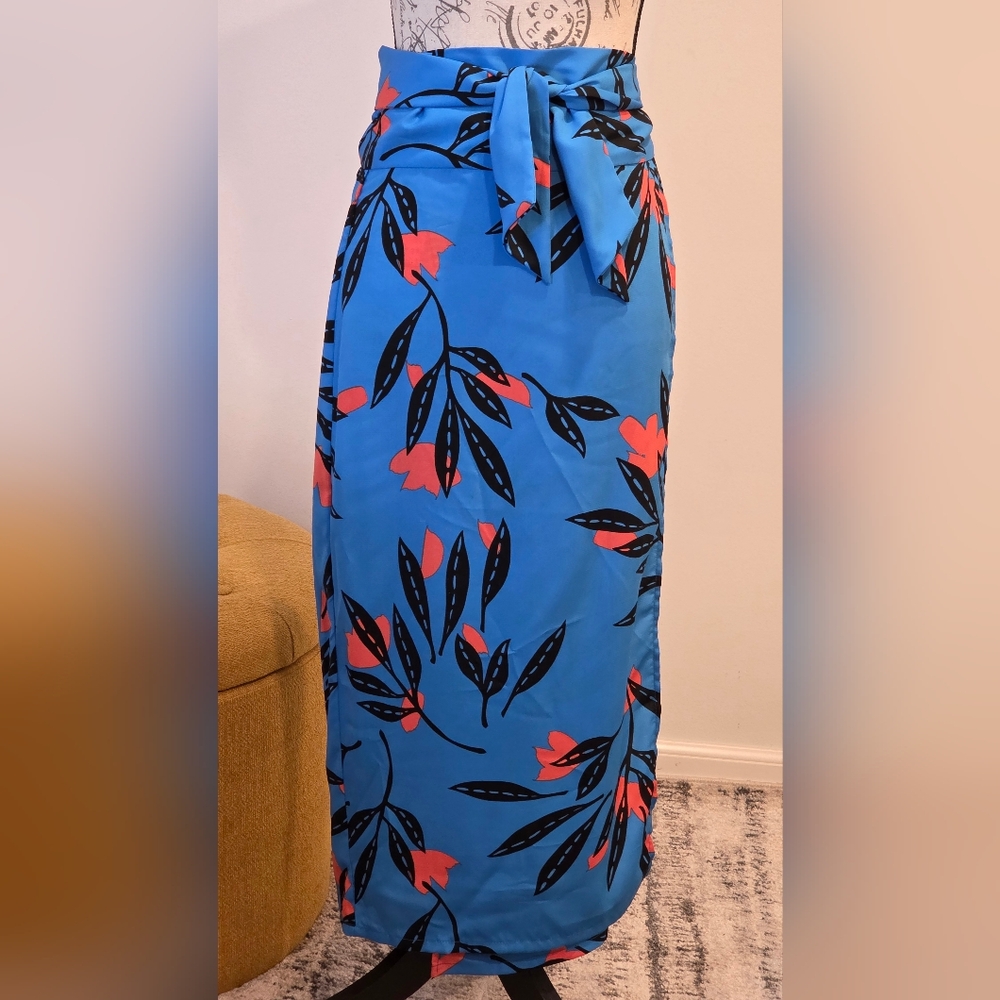 VICI Floral Blue Maxi Wrap Skirt Size S. - Picture 3 of 14